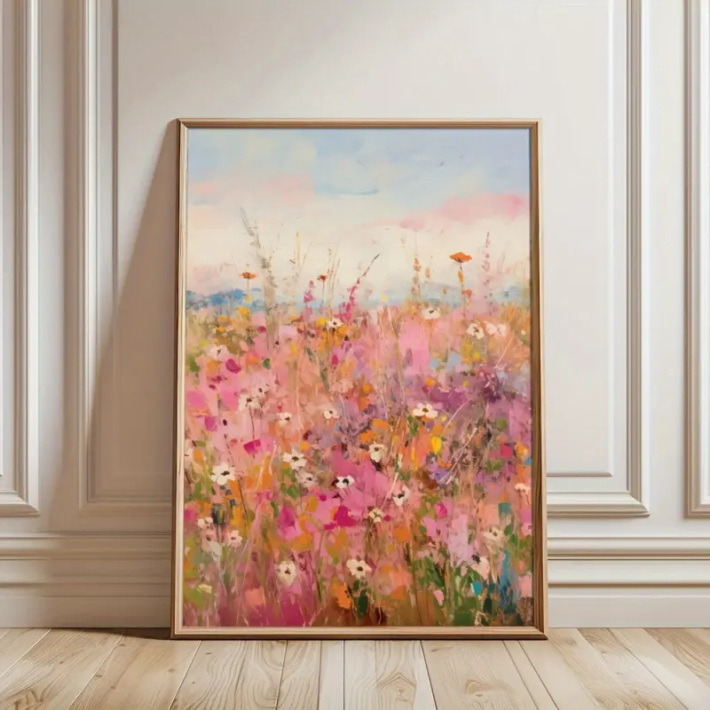 Lightweight Wildflower Botanical Art Unframe Canvas posters-  Retro ,  Minimalist Wall   for Dorm, Living Room Home Supplies