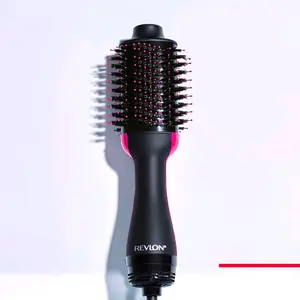 REVLON One-Step Ceramic Hair Dryer & Volumizer Hot Air Brush with Unique Non-Detachable Oval Brush Design, 3 Heat/Speed Settings and Cool Option for Styling Flexibility