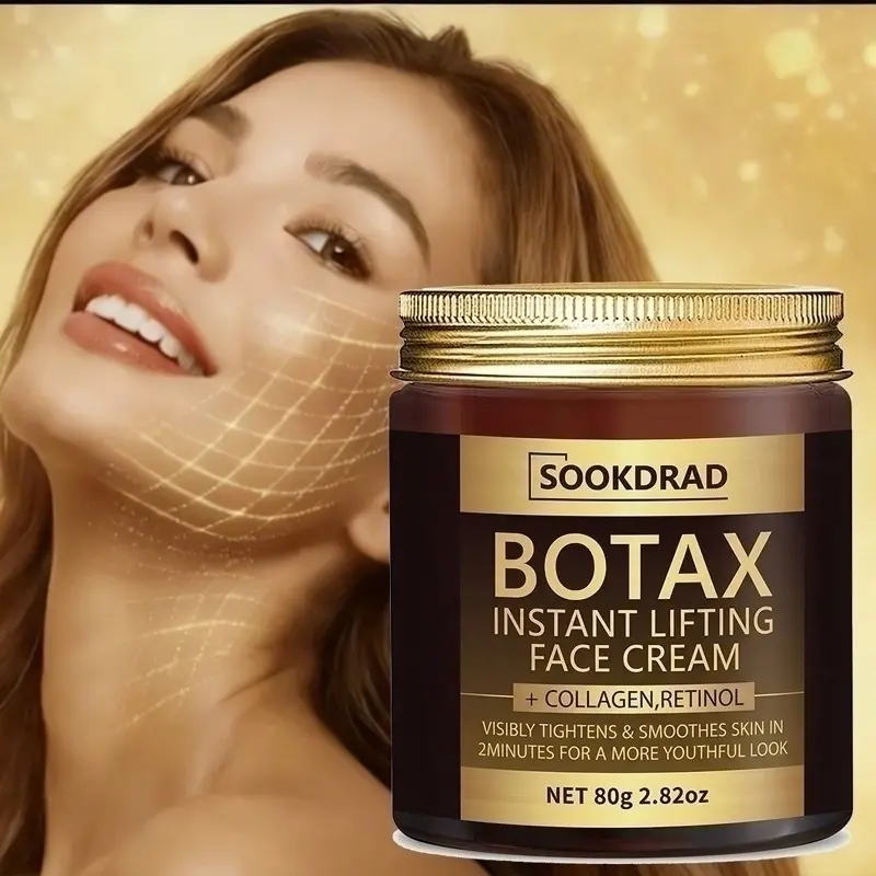 Botax Instant Lifting Face Cream, Collagen & Retinol, Quick Firming, Smooths Skin, Unisex, 80g, All Skin Types, Daily Morning Care