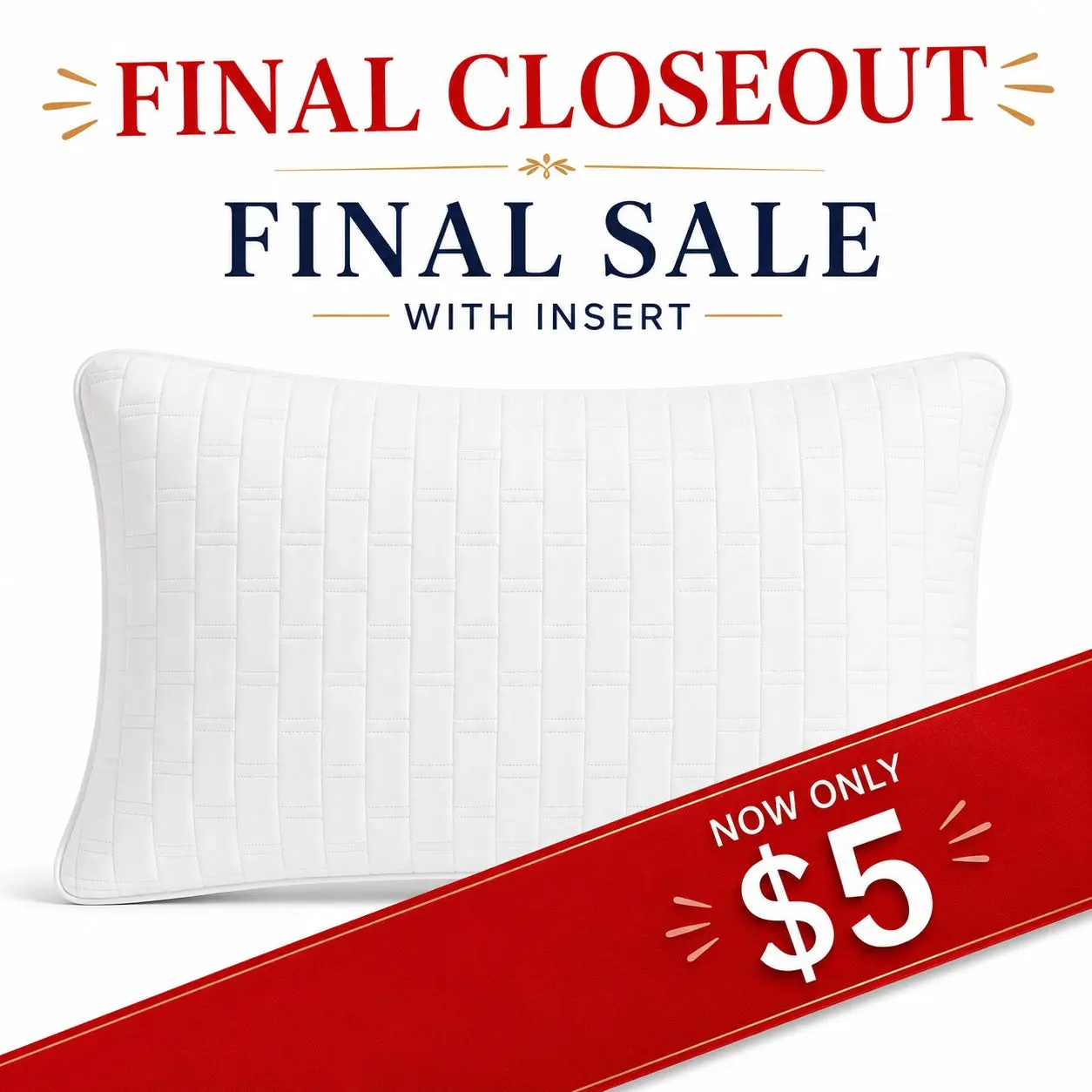 Bamboo Quilted Decorative Pillow - 12x20 - Snow - FINAL SALE