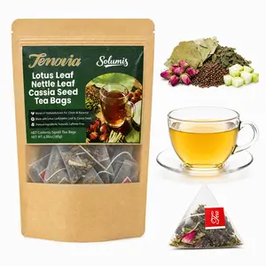 Solumis Anti-Inflammate Organic Tea Bags -  Herbal Blend with Dandelion, Ginseng, and Ginger - Supports A Healthy Weight, Digestive Health - Vegan, All Natural, Laxative-Free - Peach Flavor