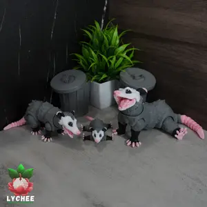 Articulated Opossum | Flexi Toy | Anxiety Toy