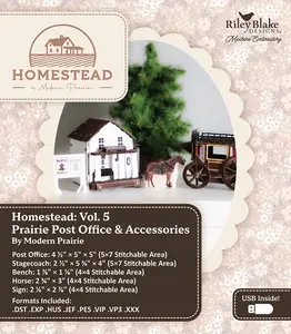 Riley Blake Designs Homestead Prairie Post Office 3D Machine Embroidery Kit ME207PH0526