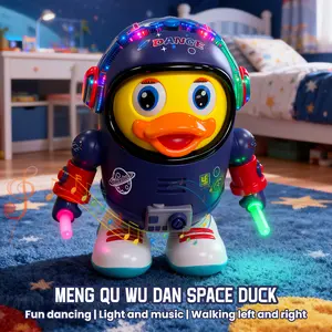 Waddling Wonder Dancing Duck: Electric Musical Toy with Flashing Lights for Toddlers & Kids | Galactic Dance Party Gift