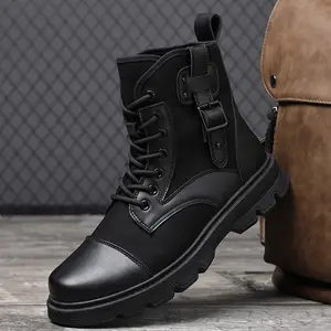 TikTok Store Black Friday High-top retro style boots Stylish and comfortable, featuring a lace-up design for easy walking. Herrenstiefel Footwear Boy
