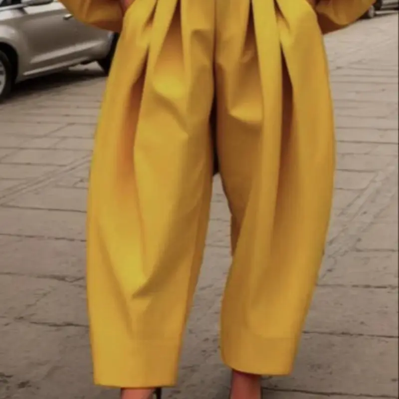 Women's Solid Color Loose Fitting Pants, Casual Comfy Elegant Chic Trousers for Daily Wear, Ladies Bottoms for All Seasons, Vibrant Pants for Women, Casual Minimalist Trousers