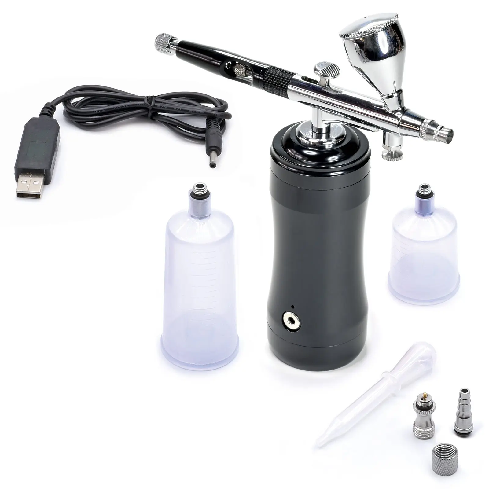 Micro-Mark Self-Contained Portable Broad-Spray Airbrush Set with Rechargeable Lithium Battery for Industrial Use