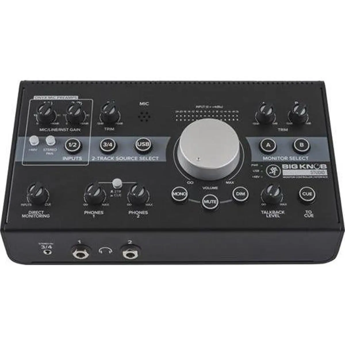 Mackie Big Knob Studio 3x2 Monitor Controller & USB Digital Recording Device with Smartphone Compatibility + Software Bundle