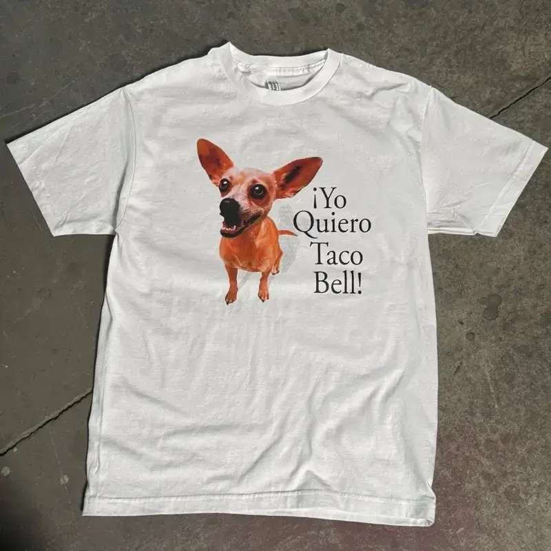Funny Chihuahua Graphic Tee for Women, a Cute Animal Aesthetic Casual Top Made with Soft, Pre-Shrunk 100% Combed Cotton, Tops Print Tee
