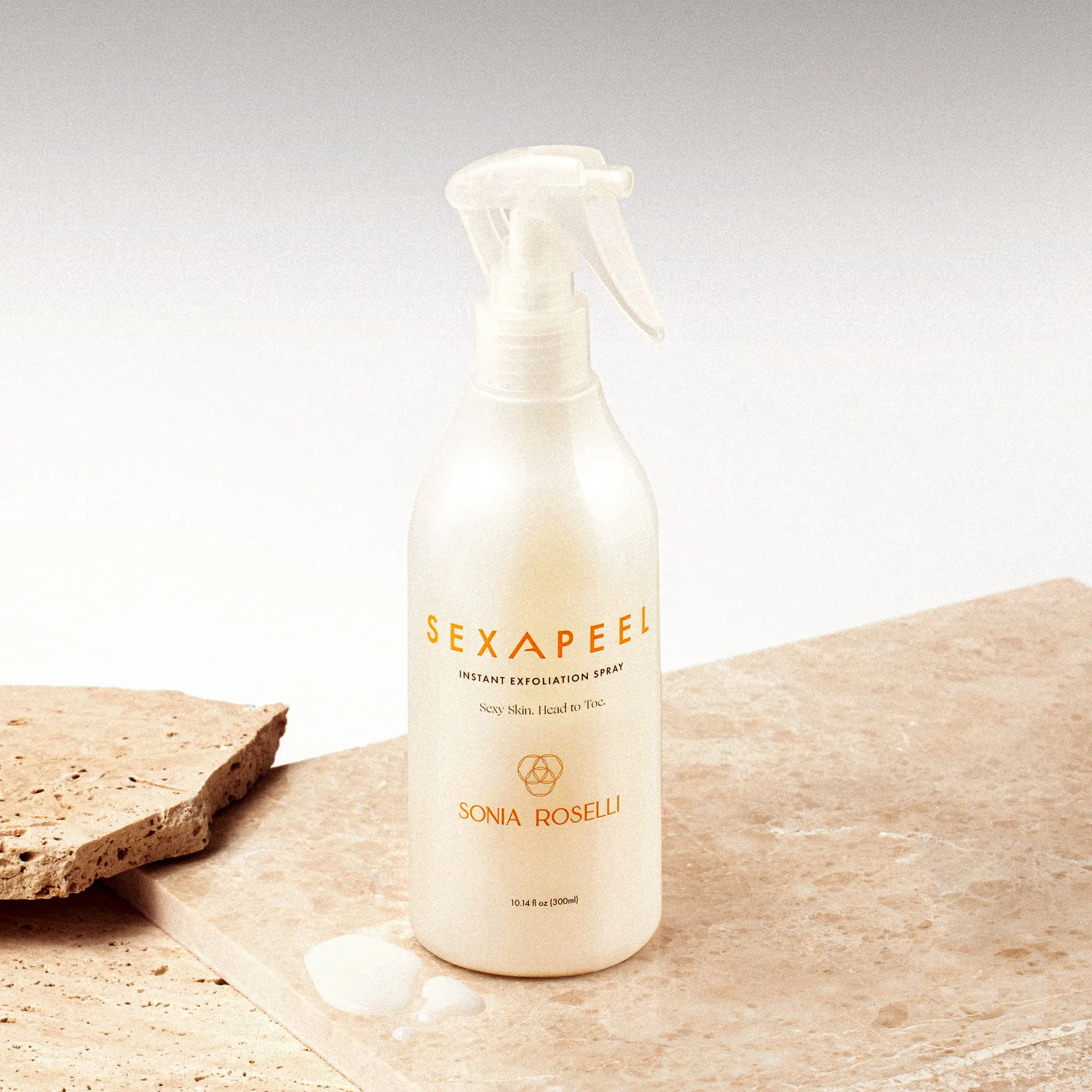 Sexapeel Exfoliation Spray for Face & Body | Glycolic Acid Gommage for Dry Skin, Ingrown Hairs & Dull Texture | Gentle Exfoliation Scrub by Sonia Roselli Beauty Sensitive Cosmetic