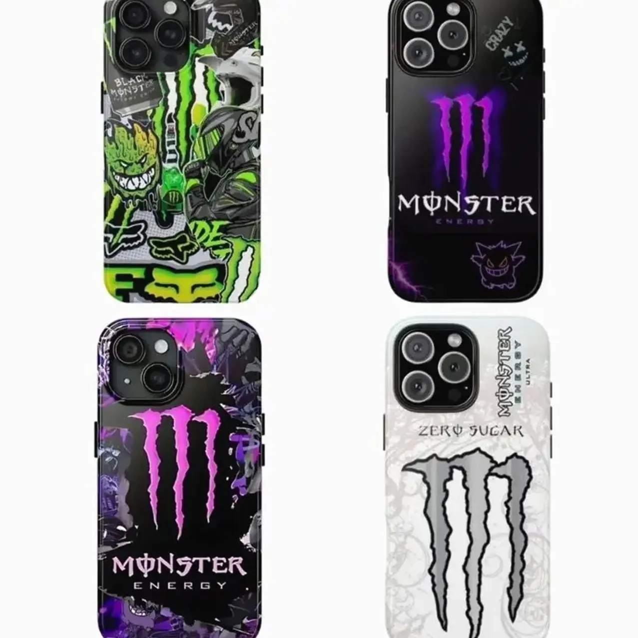 Monster Energy Claw Racing Phone Case – Sport Style Graphic Compatible with iPhone 17, 16, 15, 14, 13, 12, 11, X & Galaxy