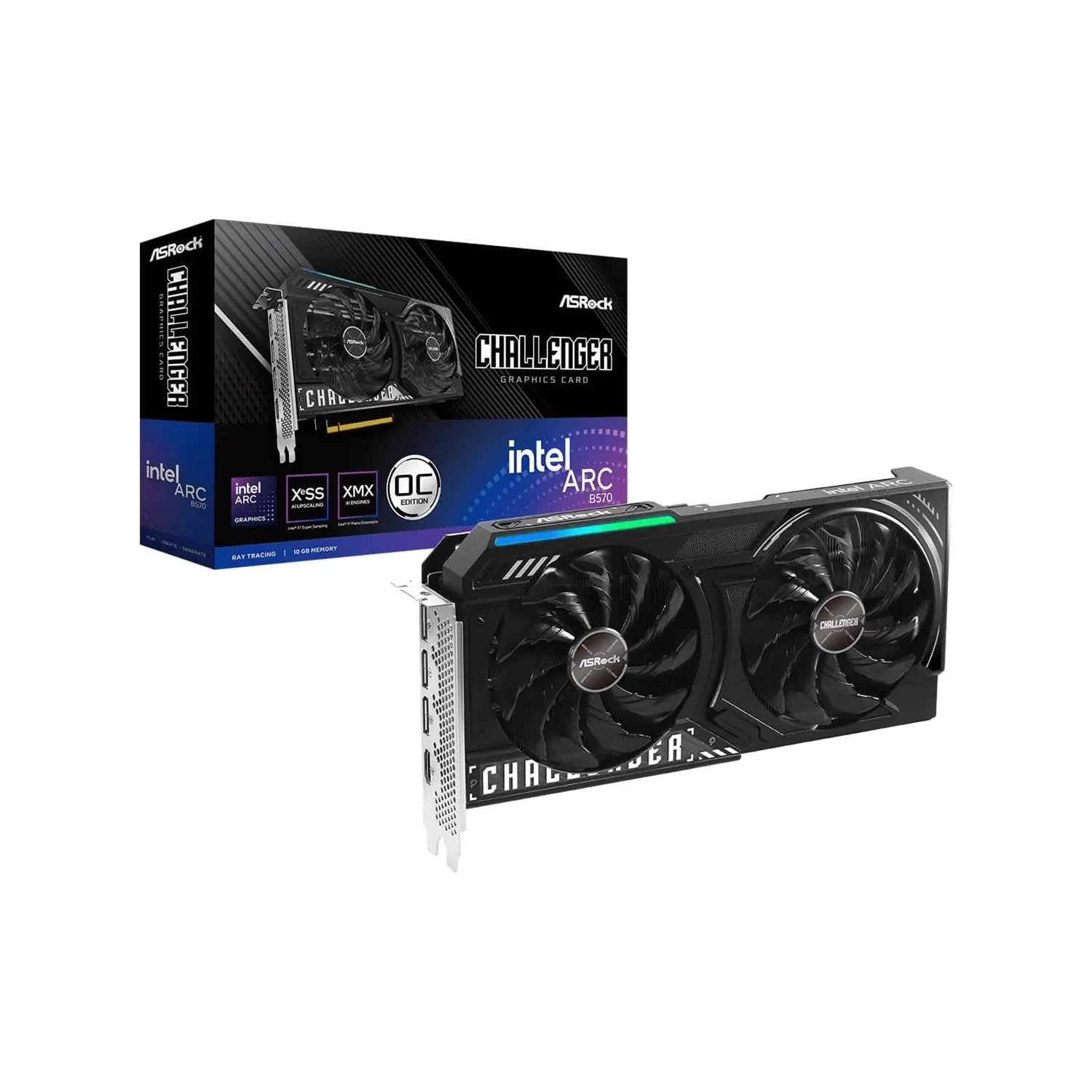 ASRock Intel Arc B570 Challenger 10GB OC GDDR6 Graphics Card