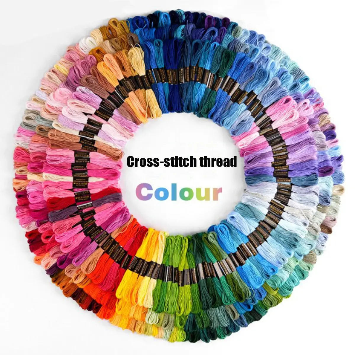 250-color cross-stitch thread, DIY embroidery thread, colored polyester embroidery thread, color random, Thread Set, Sewn Embroidery