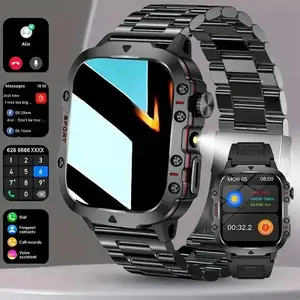 Smart Watch with LED Light, Bluetooth-compatible Connectivity, Multiple Sport Modes, Smartwatch for Fitness, Call/messages Alerts, Compatible with iOS and Android