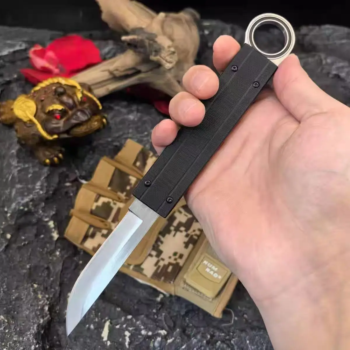 Full Steel Outdoor Camping Pocket Knife, Versatile Kitchen Knife, Knives