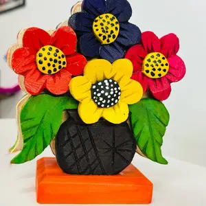 Beautiful Mexican wood Napking holder decor