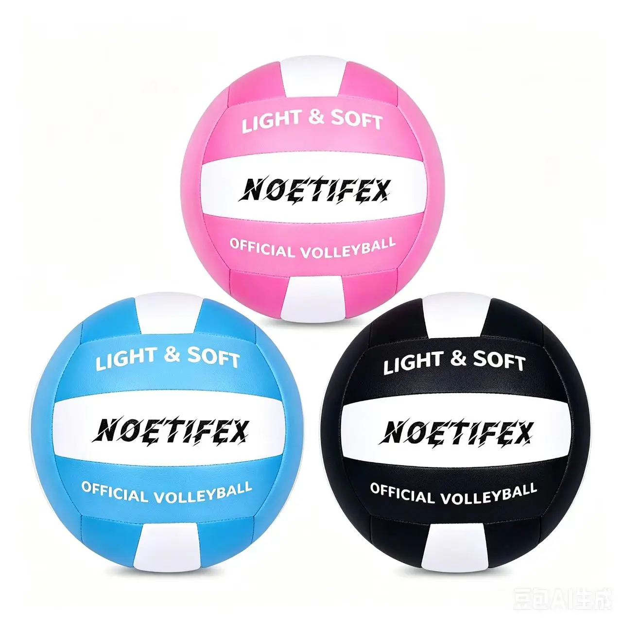 Soft Fabric Volleyball Balls, 3-Color Options, for Junior Training & Kids Indoor Play Gift Ideas