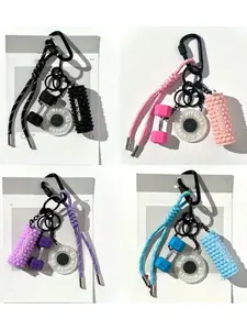 Trendy fitness pendant, designed with miniature dumbbells, foam rollers, weight plates, and other equipment shapes, featuring dopamine-inspired colors, suitable for bags, keys, sports gear, Keychain wristlet strap, perfect for workouts going out commuting