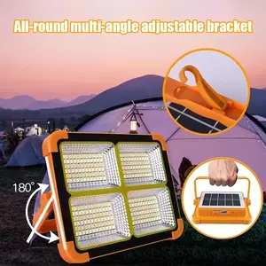 Rechargeable LED work lights, 2400mAh super bright camping lights with hooks, portable emergency lights, solar rechargeable repair lights, suitable for camping, outdoor activities, warehouses, workshops and emergency lighting