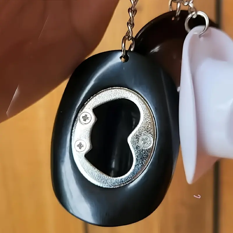 Bottle Opener Keychain, Western Cowboy Hat Metal Male Accessory, Durable and Portable Key Ring, Unique Country Theme Gift for Men, Keychains, Unique Gifts For Man, Gift Ideas, Western Motif