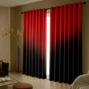 2pcs Gradient Light Blocking Curtains, Contemporary Style, Perfect for Bedroom Living Room Kitchen Bathroom, Indoor Use, Privacy Grommet Curtains, 72 Inch Width