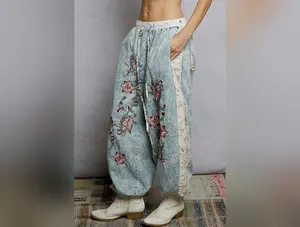 Vintage Vine Denim Pants