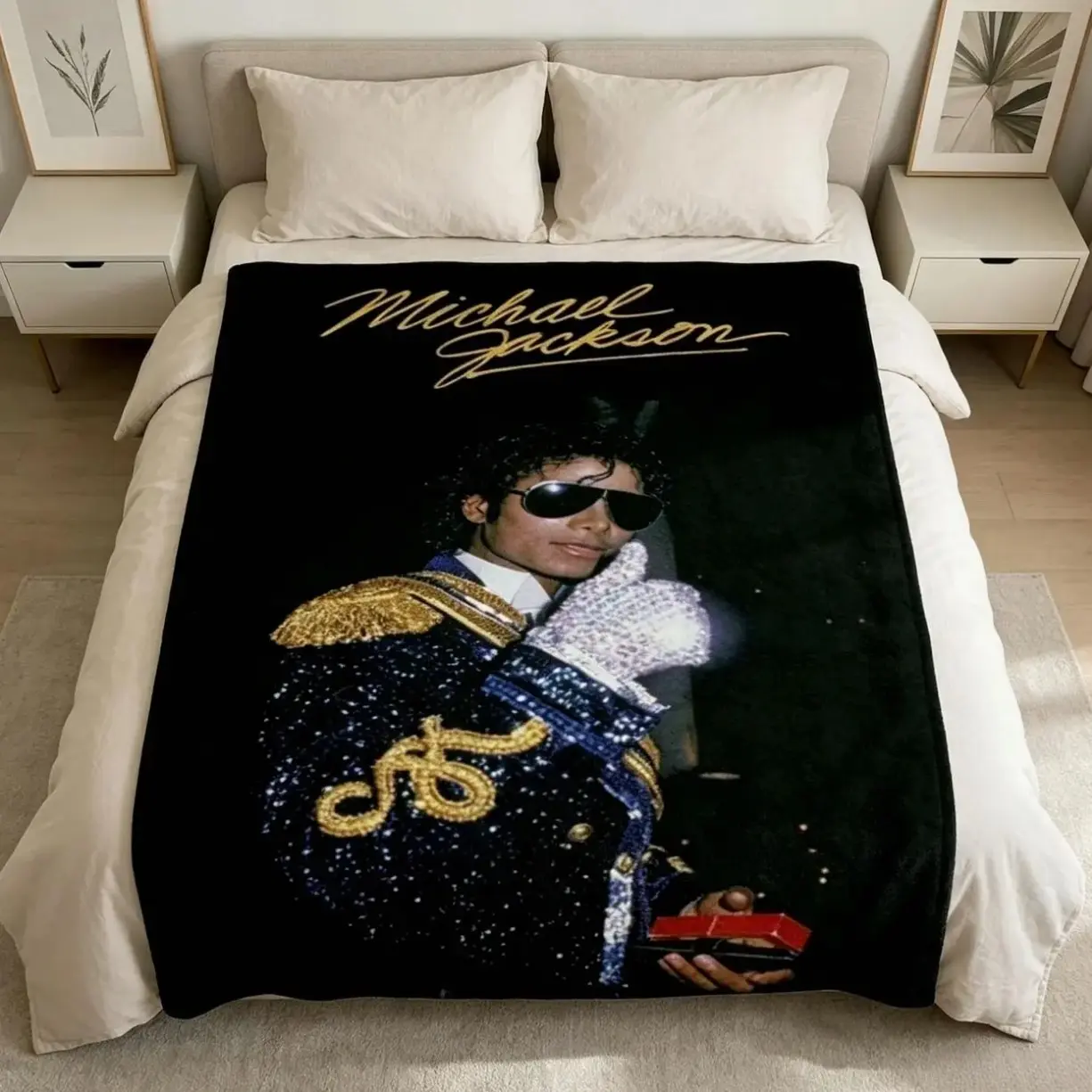 Michael Jackson Thriller Flannel Blanket, Super Soft Cozy Throw, Adult Flannel Blanket, Kids Flannel Blanket, Plush Sofa Bed Travel Music Fan Gift