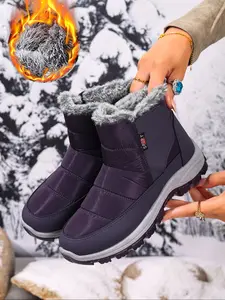 Women's Non-Slip Winter Snow Boots, Stylish Thick Plush Lining, Durable PVC Sole, All-Season Grip Design, Comfortable & Warm Outdoor Footwear