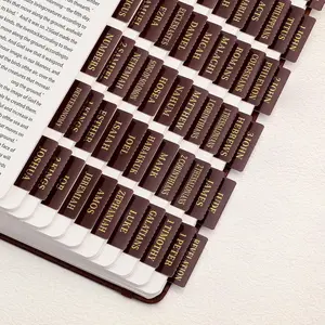 Tabs, for Women & Men, 66 Tabs for Old &  Testament, Additional 18 Tabs for Apocrypha,  Study Supplies & Christian Gifts (Brown)