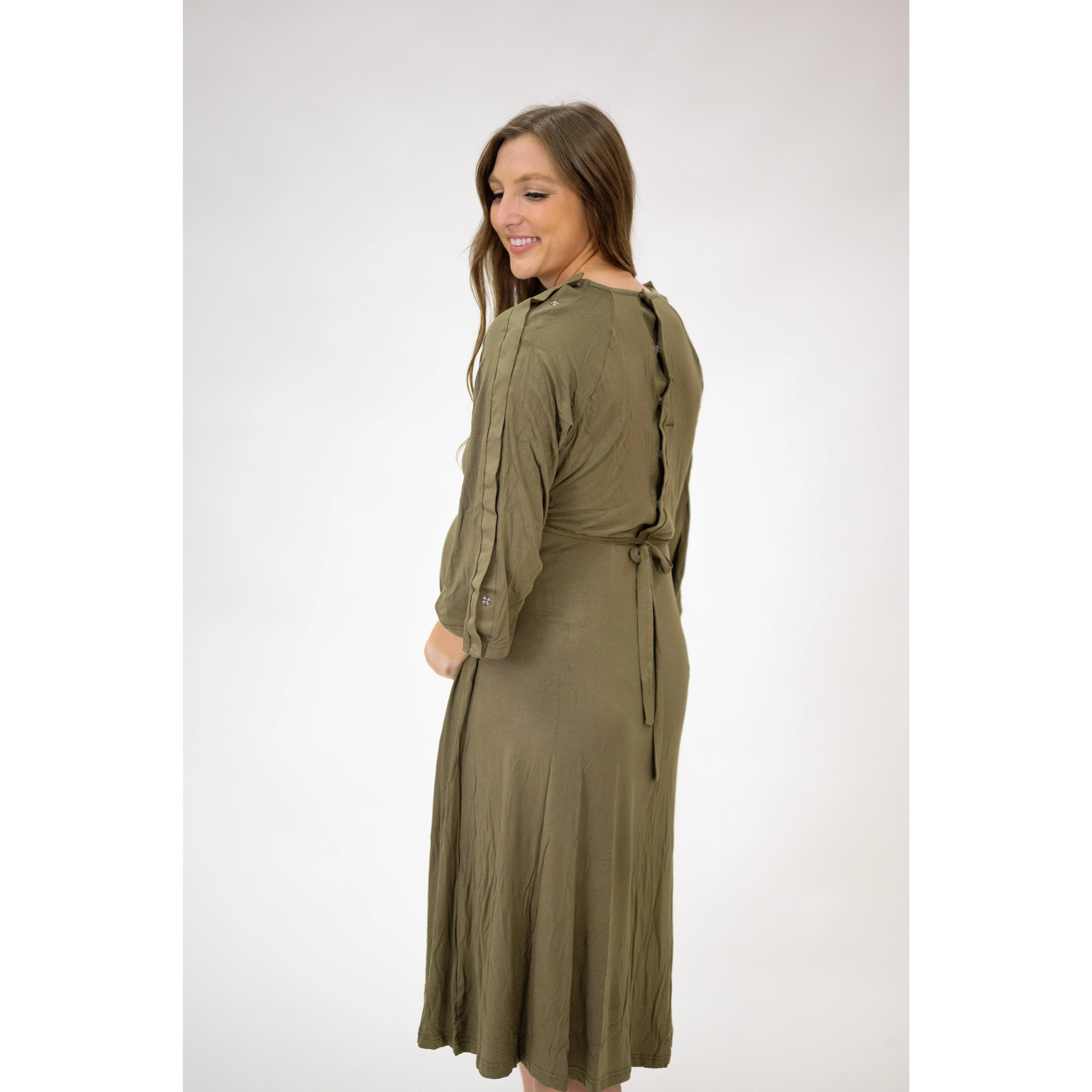 Amelia Labor & Postpartum Gown in Sage
