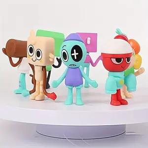 8pcs Anime Figurine Set Collectible, 8pcs Dandy's World Anime Figurine Set, Americana Style Plastic Statues, Versatile Room Decor, Ideal for Christmas, Easter, Cake Toppers,, Collectible Character FiguresCollectible Character Figures