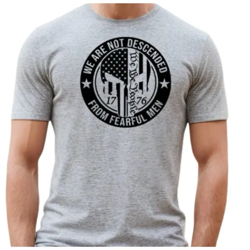 We Are Not Descended From Fearful Men Mama's Touch DTF T-Shirt Unisex Casual Breathable Fabric Top for Women's Wear Fit Soft Statement All Seasons Design High-Quality DTF Printing Vibrant Colors Long-Lasting Wear Perfect for Any Occasion