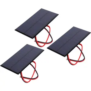3 count Mini Solar Panel DC 6V Polysilicon Solar Cell Charger Module Solar DIY System Kits with 30cm