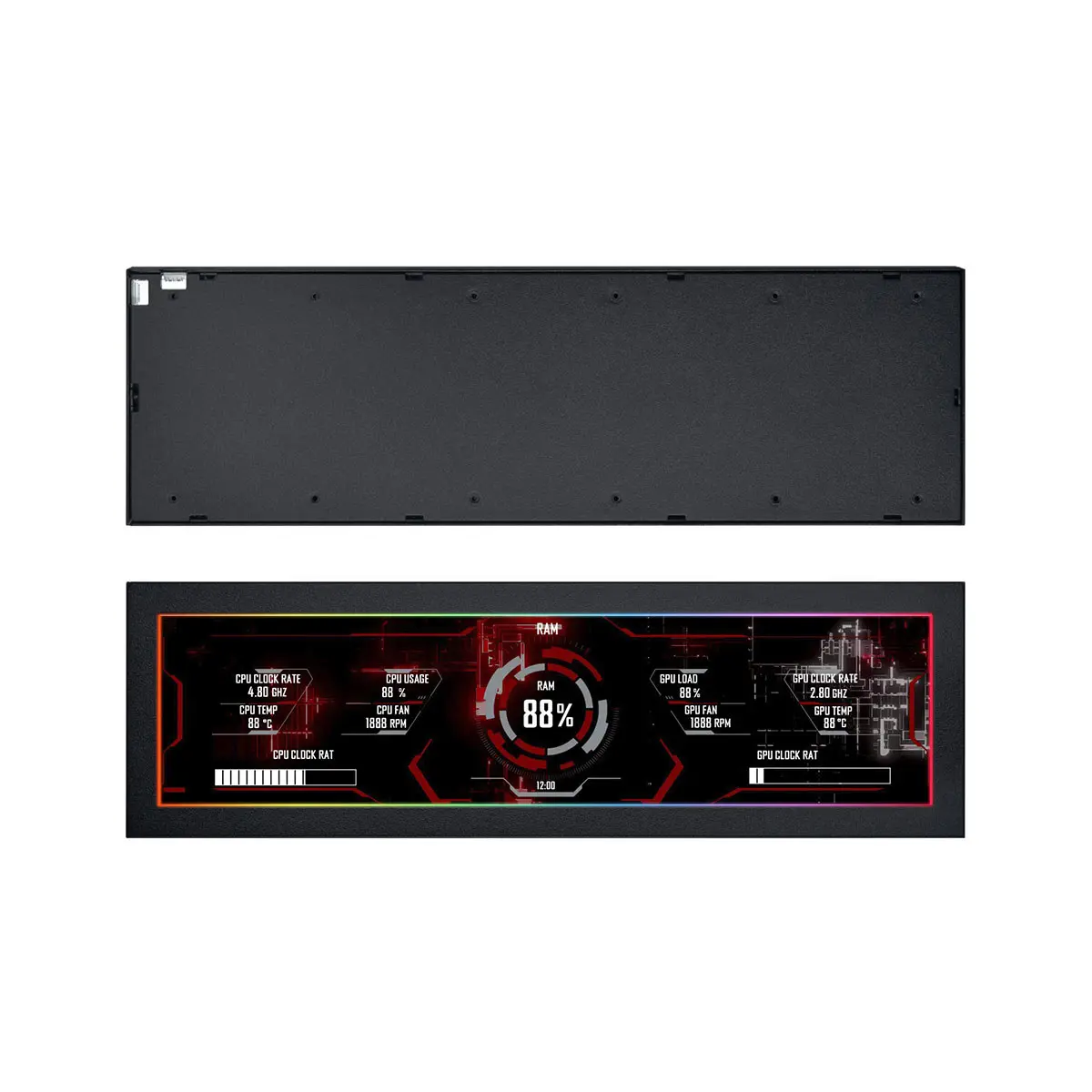 Lian-Li 8.8in IPS LCD Panel, Universal Fit Screen Display for PC Cases, Ideal for PC Builders, 0.5G
