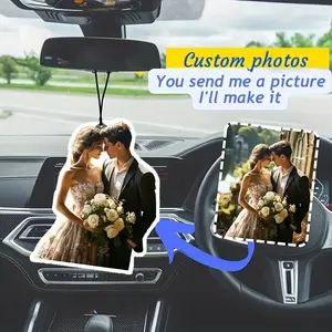 Custom Photo Air Fresheners for Car - Personalized Cut Double Car Freshener for Boyfriend Girlfriend Husband Wife WomenDecor Accessories, DlY Gift for Vehicle Interior