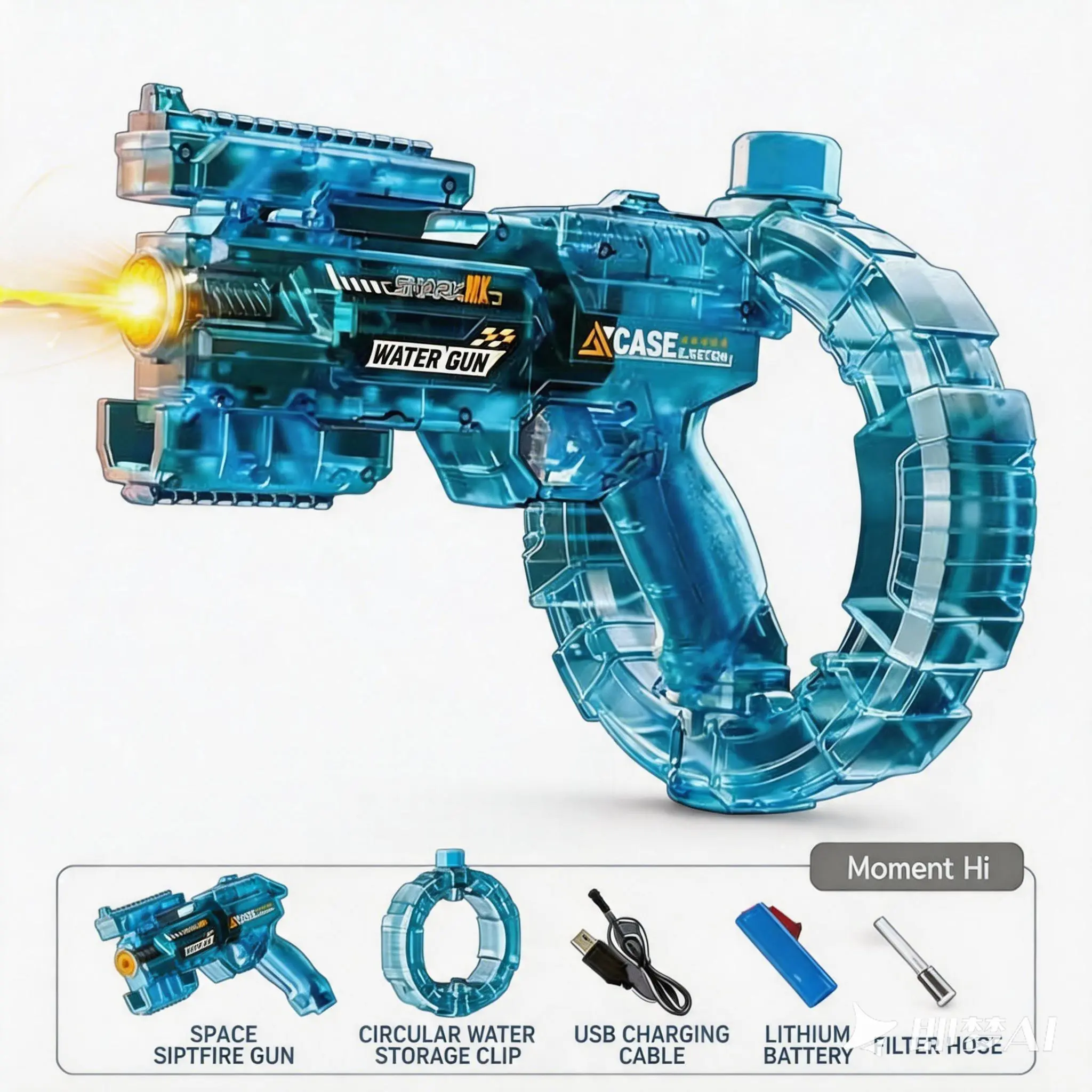 LED Electric Water Blaster – High-, Powerful Squirt Gun for Kids & Adults ,strong water blaster,summer  electric water blaster toy  pool fun  powerful electric water gun