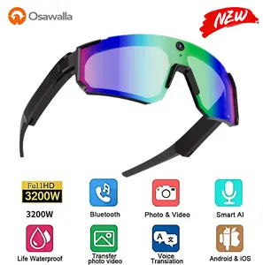 2026 New AI Smart Sport Sunglasses with HD 32MP Camera, 1200P Video Recording, AI Assistant (ChatGPT) & Real-Time Translation, Voice Control, Bluetooth 5.4 & WiFi – Ideal for Cycling, Golf, Running & Driving