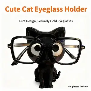 Cute Cat Eyeglasses Stand, Durable Plastic Desktop Organizer, Creative Cat Glasses Holder, Bedroom Entryway Bathroom Storage Solution, Eye Glasses Holders