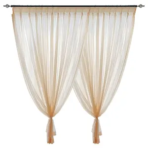 French Cream Color Curtain Sheer Light Translucent Balcony Living Room Bay Window Sheer