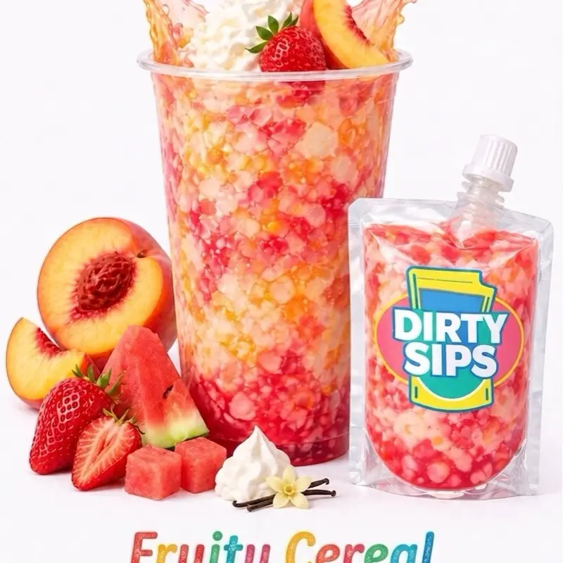 Fruity Cereal Flavored Dirty Soda Concentrate Mix - Sweet Drinks Syrup for Custom Homemade Soda Preparation, Instant Blend with Versatile Flavors
