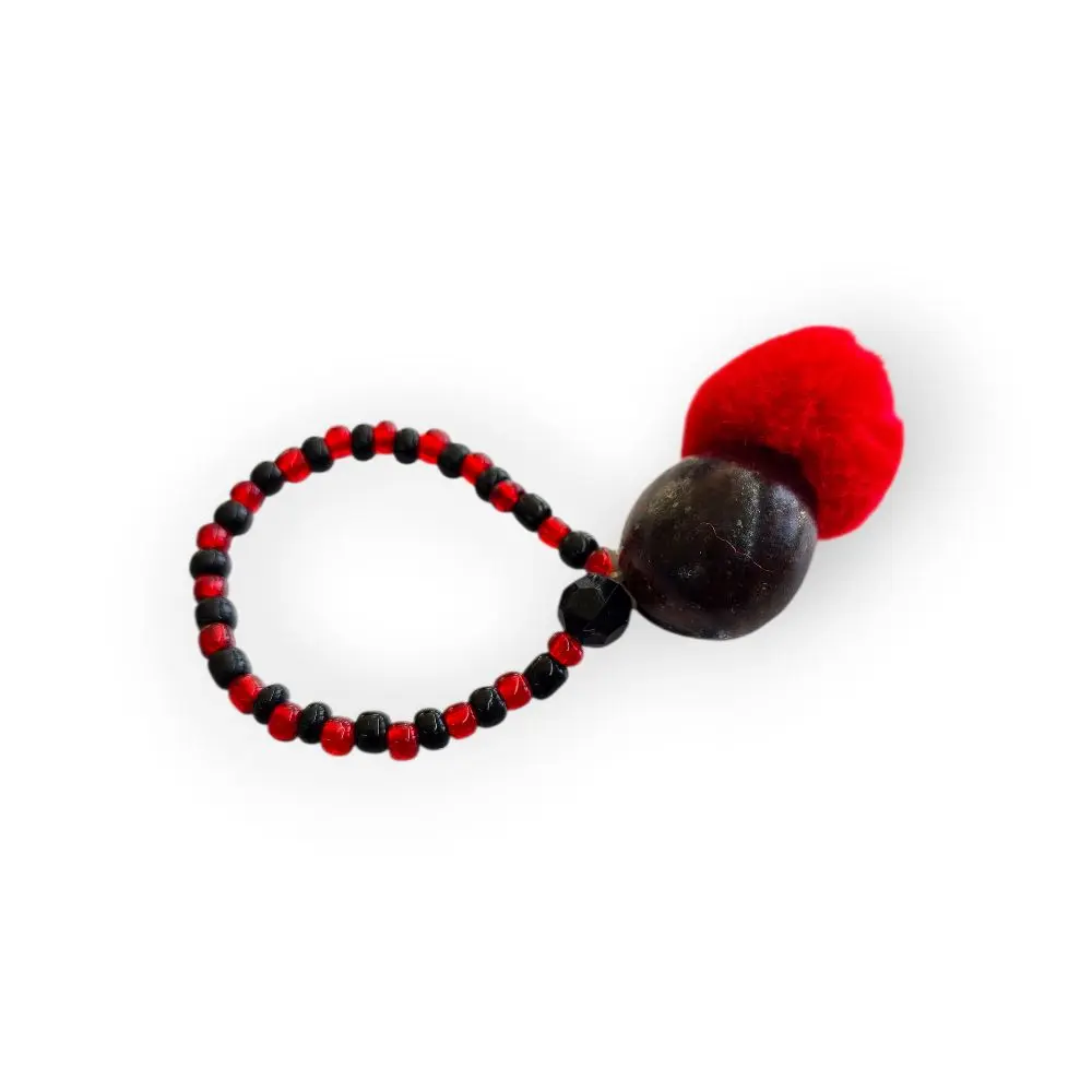 Deer Eye Symbol Bracelet - Red Thread Costume Jewelry with Natural Seed, Inspirational Daily Wear Casual Accessory, Energy Shield Against Envy & Evil Eye