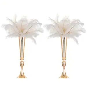 2/10 Pieces 21.9 "High Multifunctional Metal Wedding Center Piece Vase, Metal Small Vase, Wedding Party Dinner Navigator Anniversary Celebration Party Birthday Event Decoration