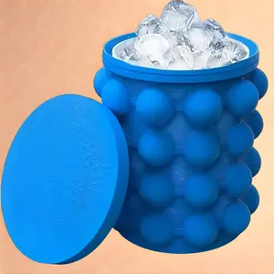 Silicone Ice Bucket Maker - Quick Release Ice Cube Tray, Ice Ball Trays, Easy-Release Silicone Ice Molds for Chilling Cocktails, Whiskey, and Drinks - Perfect for Parties and Holidays, Ice Cubes Maker