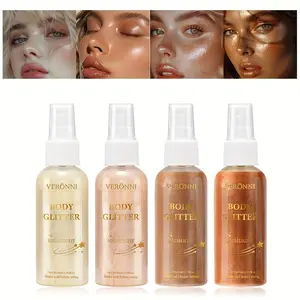 4-color highlighting body spray—a must-have for summer beach trips. It creates a natural skin glow, is suitable for both face and body, blends naturally, and provides long-lasting wear without fading.