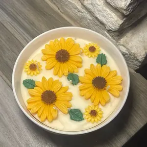 Sunflower candle