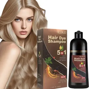 Blonde Brown Hair Dye Shampoo – 5-in-1 hair Color, Covers Gray Hair, Vibrant Color for 4 Weeks, Easy to Use, 500ml for Women & Men, Semi-Permanent