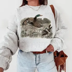 Retro duck sweatshirt, perfect for retro wild duck lovers, sweatshirt.