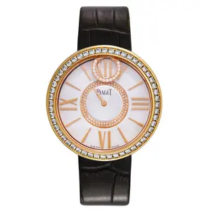 Piaget Limelight Dancing Light 39mm G0A36157 18K Rose Gold Quartz Factory Diamond Bezel Silver Dial Ladies Watch WHT031927