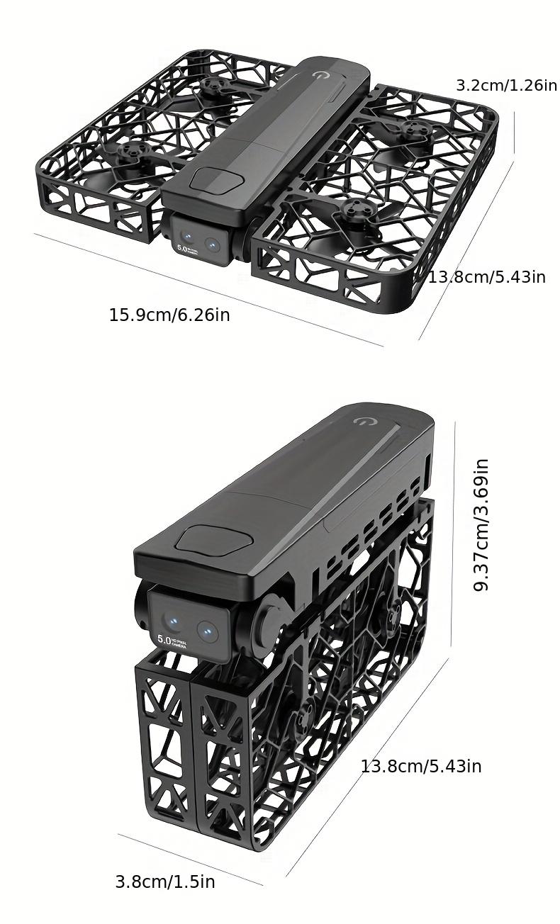 Folding Selfie Drone with HD Camera Gesture Control & Auto Follow Me Quadcopter for Adults Gesture Control, Waypoint Flight, Stunt Mode, 360° Protection, One-Key Operation foldable optical flow positioning obstacle avoidance