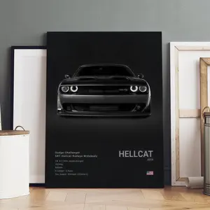 1 Count wooden frame canvas, Supercar art Deco, collectible car poster, Wall Art Painting, fashion home Art wall decoration, modern living room and bedroom decoration, exquisite gifts